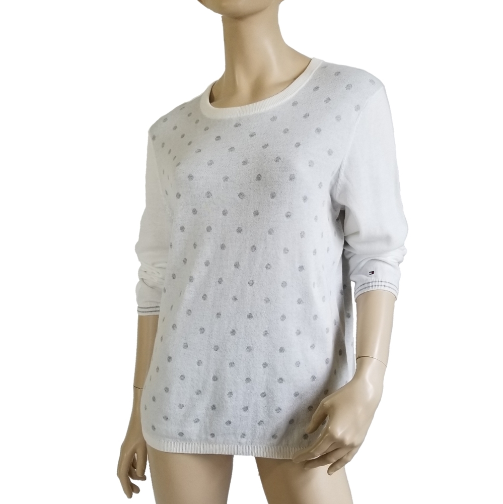 NWOT TOMMY HILFIGER CREW NECK SNOW WHITE SWEATER